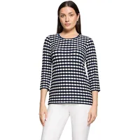 Betty Barclay Basic Shirt mit Rundhalsausschnitt", in Dunkelblau/Weiß |