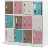 Jan Nowak Schließfachschrank Spind für Kindergarten ANNA 120x109x45cm Pastellfarben