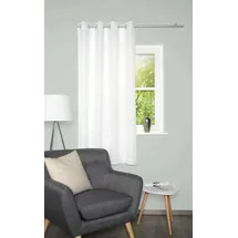 HOMEbasics Vorhang HOME BASICS "BENOGA", wollweiß, B:135cm H:175cm, Polyester, Gardinen, Ösenschal, Uni, Dekostruktur