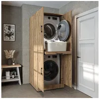 Roomart Waschmaschinenschrank Dora für Trockner & Waschmaschine, in 4