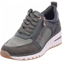 Marco Tozzi Damen Sneaker mit Reißverschluss Freizeit, Grün 38