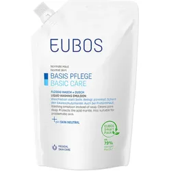 EUBOS Normale Haut BASIS PFLEGE FLÜSSIG WASCH + DUSCH Nachfüllbeutel unparfümiert 400 ml Flüssigkeit
