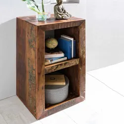 Kleines Regal im Shabby Chic Design Mangobaum Recyclingholz
