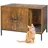 Relaxdays Katzenschrank für Katzenklo Dunkelbraun,Schwarz