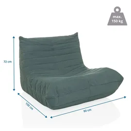 hjh living Sessel Sitzolo Stoff 0 x 0 x 0 cm Taubenblau