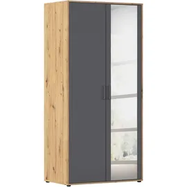 Rauch Drehtürenschrank VOYAGER 93 x 194 x 53 cm Grau