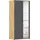 Rauch Drehtürenschrank VOYAGER 93 x 194 x 53 cm Grau