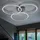 just light. LED Deckenleuchte Schwarz modern, drei Leuchtringe, dimmbar, schwenkbar