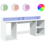 vidaXL Schreibtisch Gamingtisch Weiß