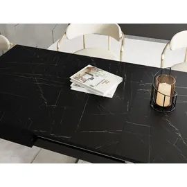 WFL GROUP Cavetta X Schwarz Marmor 120 x 80 x 76 cm
