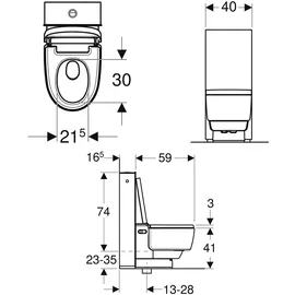 Geberit AquaClean Mera Stand-Dusch-WC mit WC-Sitz Weiß