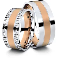 Trauringe Bad Salzuflen 333er Weifl-/Rotgold - 4375