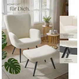 Tectake tectake® Sessel Hygge gepolstert,