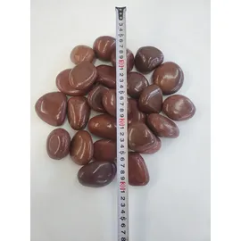 Aquagart 20kg Polierter Kiesel Flusskiesel Kieselsteine Gartenkies Zierkies rot