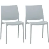 CLP Maya Gartenstuhl-Set 44 x 50 x 81 cm hellgrau 2 St.