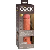 King Cock Elite King Cock“ „8“ Vibrating Silicone Dual Density Cock, Tan, 8 Zoll