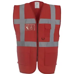 YOKO Multi-Functional Executive Waistcoat - red - L