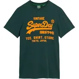 Superdry T-Shirt - Dunkelgrün,Orange - XL