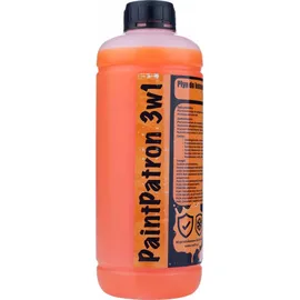 rosfix PaintPatron 3in1 1L Wartungs- und Reinigungsflüssigkeit für Farbspritzgeräte + 2er-Set weißer Fingerfilter 60 Mesh für Farbspritzgeräte