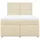 vidaXL Boxspringbett mit Matratze Creme 140x190 cm Stoff