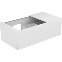 Edition 11 Waschtischunterbau mit Auszug u. Beleuchtung 1050 x 350 x 535 mm cashmere/Glas cashmere WTU Edition 11 31153,1 Auszug, Bel., cashmere/Glas cashmere