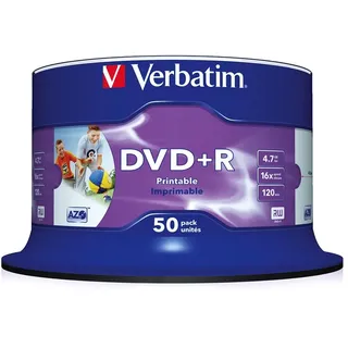 Verbatim DVD+R 4,7 GB 16x bedruckbar 50 St.
