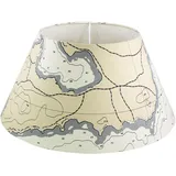 Lampenschirm - Seekarten-Motiv Schirmlampe Papier/Plastik/Eisen H=17cm Ø=36cm Sea-Club