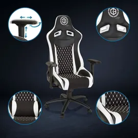 HJH Office GAMEBREAKER SX 04 Gaming-Stuhl Schwarz/Weiß