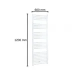 Evenes Handtuchheizkörper Jessica, gerade, mit Mittelanschluss, chrom - 1200 x 600 mm