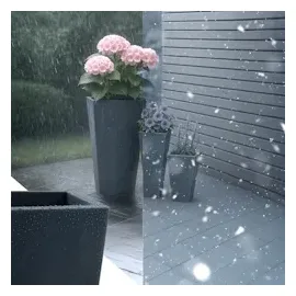 CLP Pflanzkübel 3er Set 40 x 40 x 40 cm Anthrazit