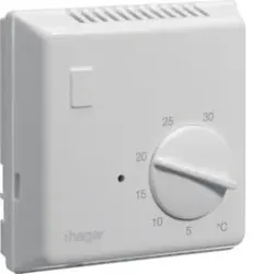 Hager EK054 Raumthermostat, Bimetall, mit Schließerkontakt.Bimetall Raumthermostate für Heizung und Klimaanlagen. Die Raumthermostate besitzen eine