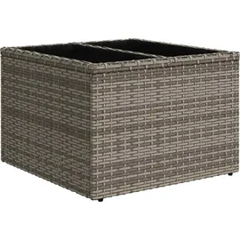 vidaXL Gartensofa-Set mit Kissen, grau, Polyrattan
