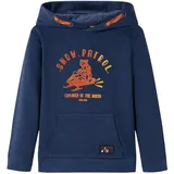 vidaXL Kinder-Kapuzenpullover Marineblau Melange Orange 128