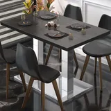 GGM Möbel Bistrotisch 110 x 60 x 75 cm Wenge/Edelstahl