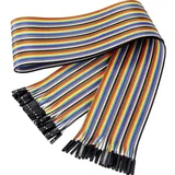 Renkforce JKFF406 Jumper-Kabel Arduino, Banana Pi, Raspberry Pi® [40x Drahtbrücken-Buchse - 40x Drahtbrücken-Buchse] 60.00cm Bunt