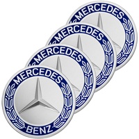 Mercedes-Benz Radnabenabdeckung Stern mit Lorbeerkranz blau 4-teiliger Satz A171