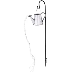 LED Solar-Steckleuchte, Gießkanne, silber-grau, H 112 cm