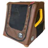 TAMI Auto & Home aufblasbare Hundebox mit Airbagfunktion braun XS 50x63x54cm