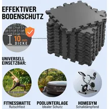 monzana Bodenschutzmatte Puzzlematte, Trainingsmatten Fitnessgeräte Grau