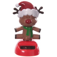 Solar Wackelfigur Rentier Deko Winterdeko Weihnachtsdeko Deko Wackeldackel 10 cm