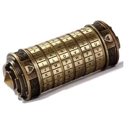 BlingBin Geschenkbox Da Vinci Code Mini Cryptex Rätsel und Puzzle für Weihnachten (1 Komplett-Set, 1 St), Romantisches Geschenk Standard-Passwort: I Love U goldfarben