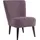 Atlantic Home Collection Cocktailsessel "Jan", lila (violett), B:65cm H:88cm T:78cm, Struktur ( 85% Polyester, 15% Viscose ), ATLANTIC HOME COLLECTION, Sessel, Cocktailsessel, mit Wellenunterfederung, Massivholzfüße