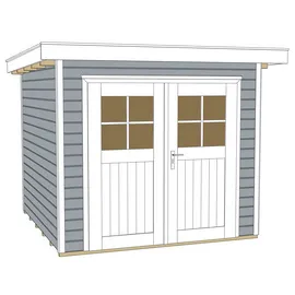 Weka Gartenhaus 227 Gr. 1 2,09 x 2,05 m grau Doppeltür