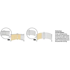 Videx Rügen nussbaum |90 x 300 cm| 100% Blickdicht ohne Abstand zwischen Röhrchen | Premium-Qualität Made in Germay |stabile wetterfeste Sichtschutzmatte
