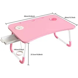 luxuskollektion Elekin Laptoptisch rosa Tassenschlitz multifunktional