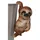Figurendiscounter Gartenfigur Dekofigur Faultier hängend 14 x 6,5 cm braun braun