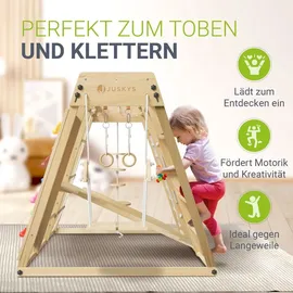 Juskys Klettergerüst Maxi für Kinder Natur
