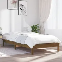 vidaXL Massivholzbett 180 x 200 cm Honigbraun