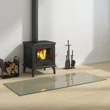 vidaXL Kaminofen Glasplatte Rechteckig 120x50 cm