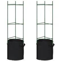 vidaXL Tomatenkäfig mit Pflanzsack 2 Stk. 116 cm